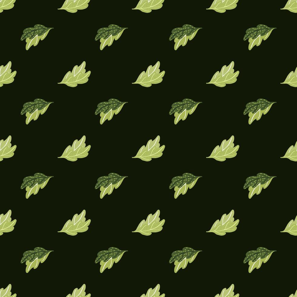 Leaves of oak seamless pattern. Hand drawn natural background . vector