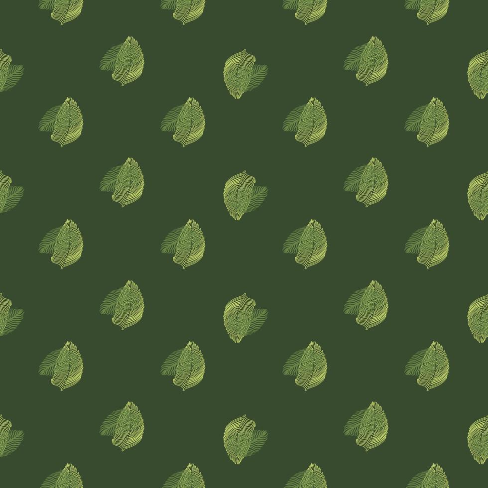 patrón abstracto sin costuras de hoja de palma con estampado de follaje dibujado a mano. fondo de selva simple. ilustración vectorial para estampados textiles de temporada. vector
