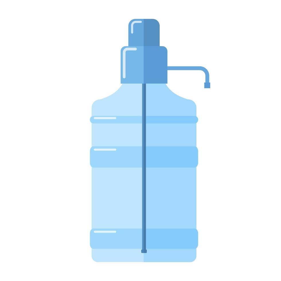 enfriador de agua azul aislado sobre fondo blanco. bebida refrescante de oficina para hombres y mujeres de negocios. vector