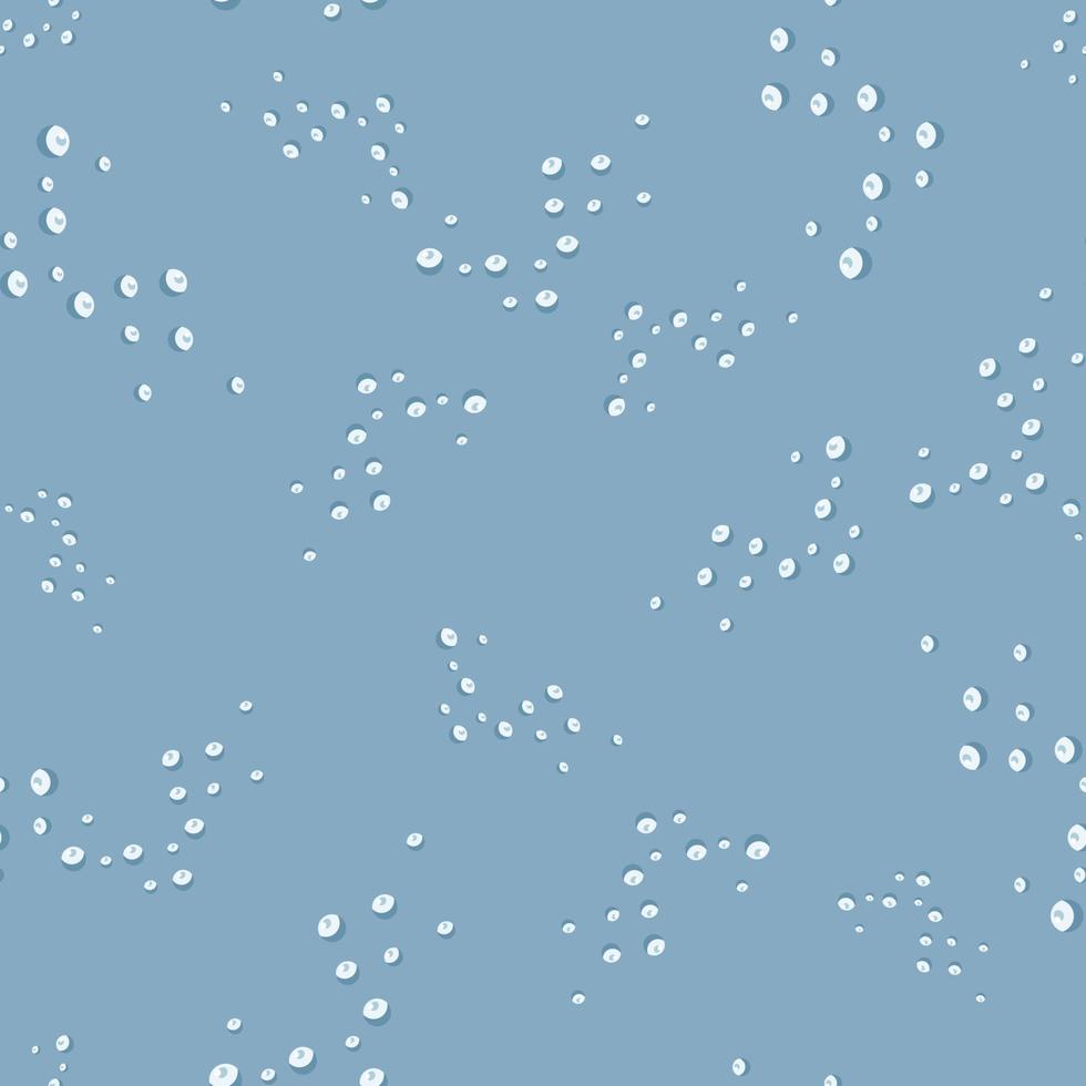 Seamless pattern bubbles on pastel blue background. Light flat texture of soap for any purpose. vector