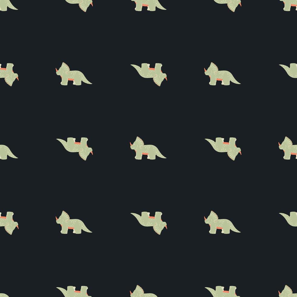 Triceratops seamless pattern. Children dino background. vector