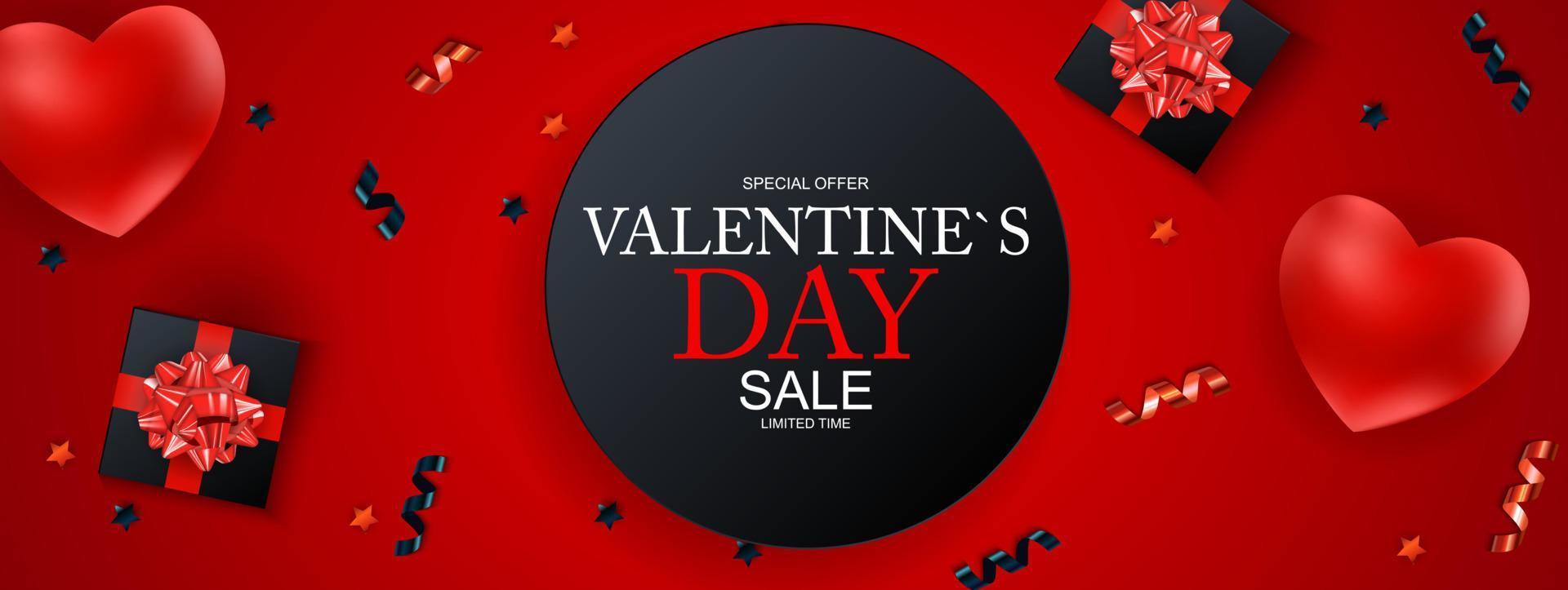 Happy Valentines Day Sale Background,  poster, card, invitation. Vector Illustration EPS10