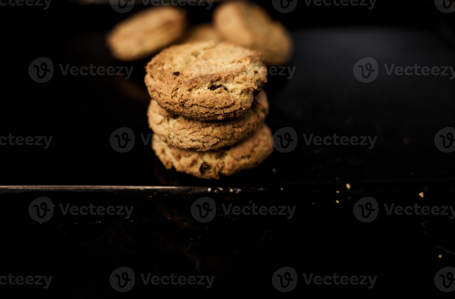 stack of crunchy cookies photo