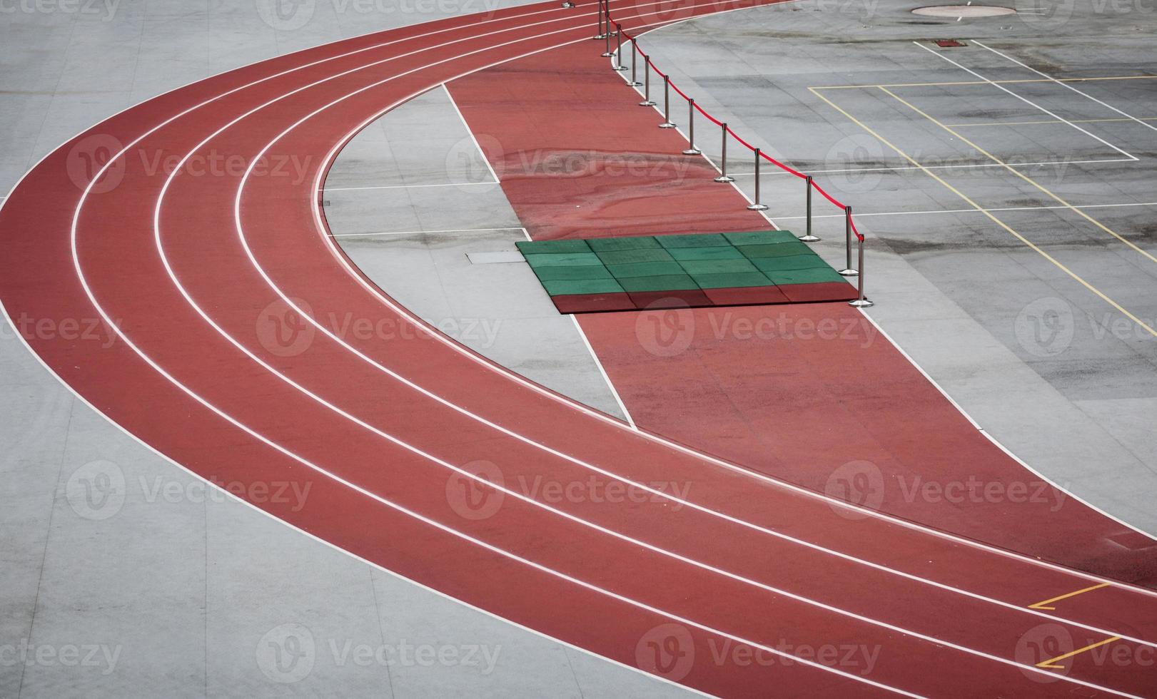 Running track in the stadium photo