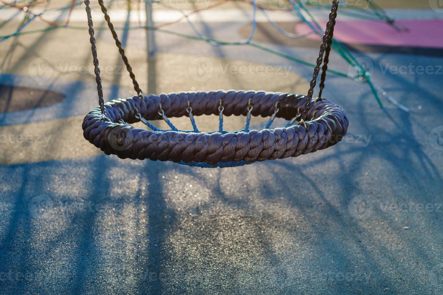 large wicker swing photo