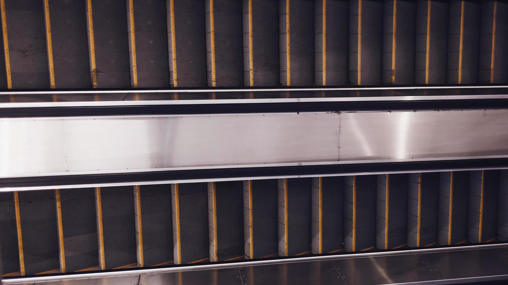modern escalator in station photo