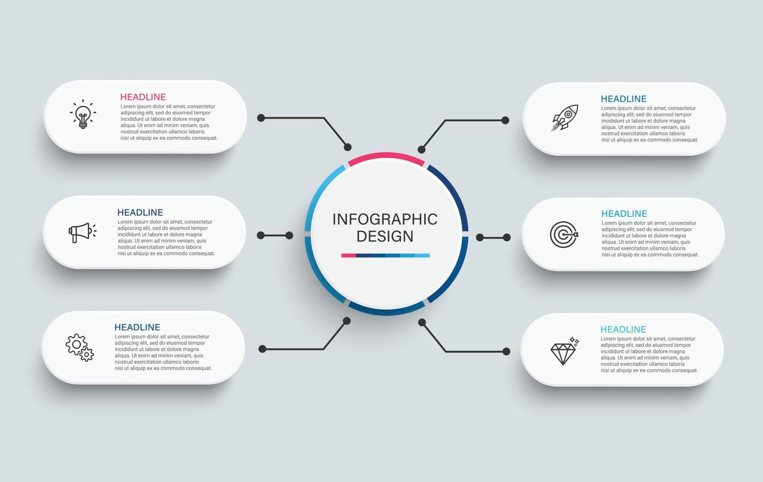 Steps business timeline process infographic template design with icons vector