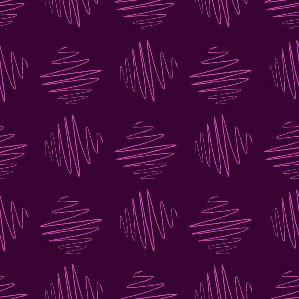 Soundwave seamless pattern. Curve waves background. vector