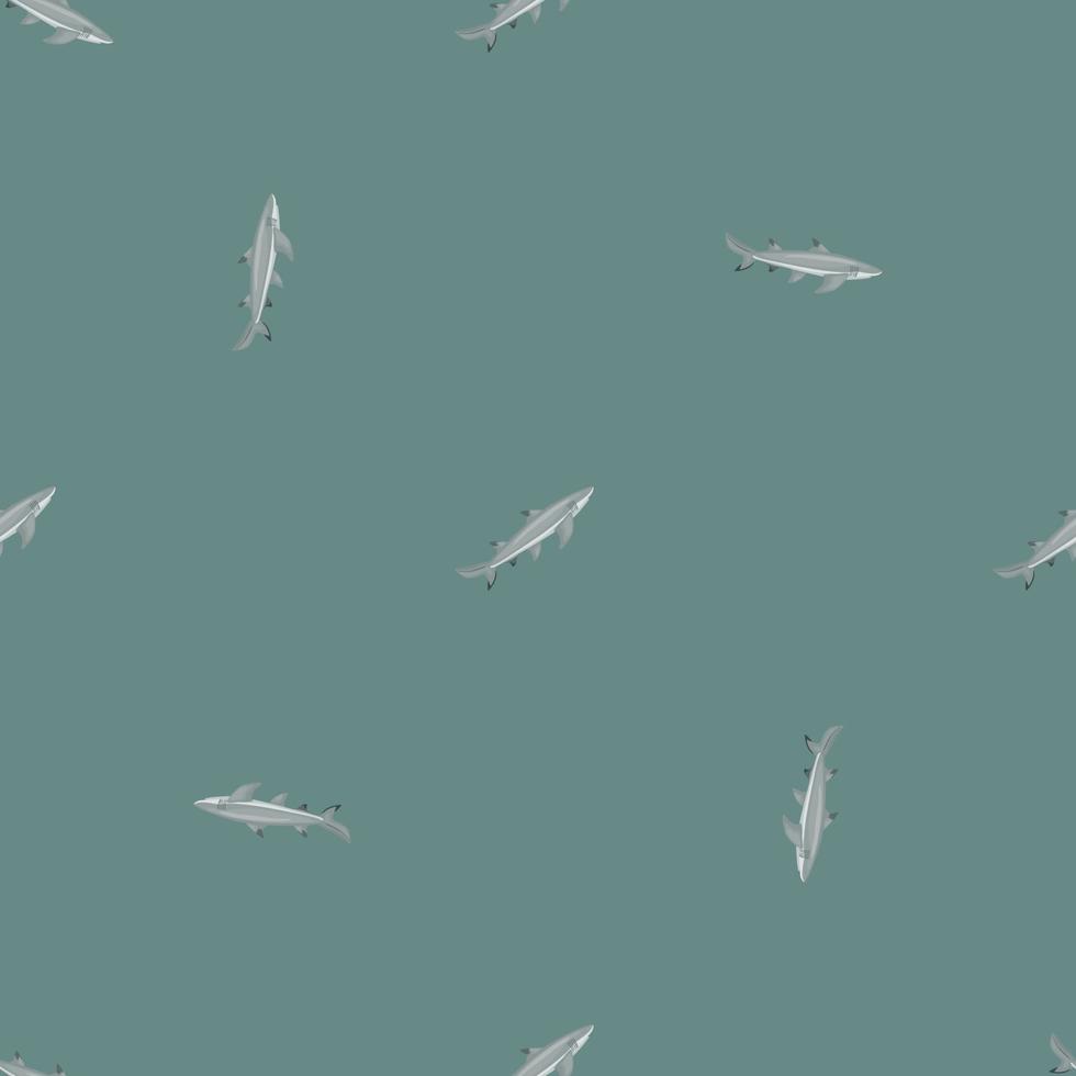 Patrón sin fisuras de tiburón limón en estilo escandinavo. fondo de animales marinos. ilustración vectorial para niños textil divertido. vector