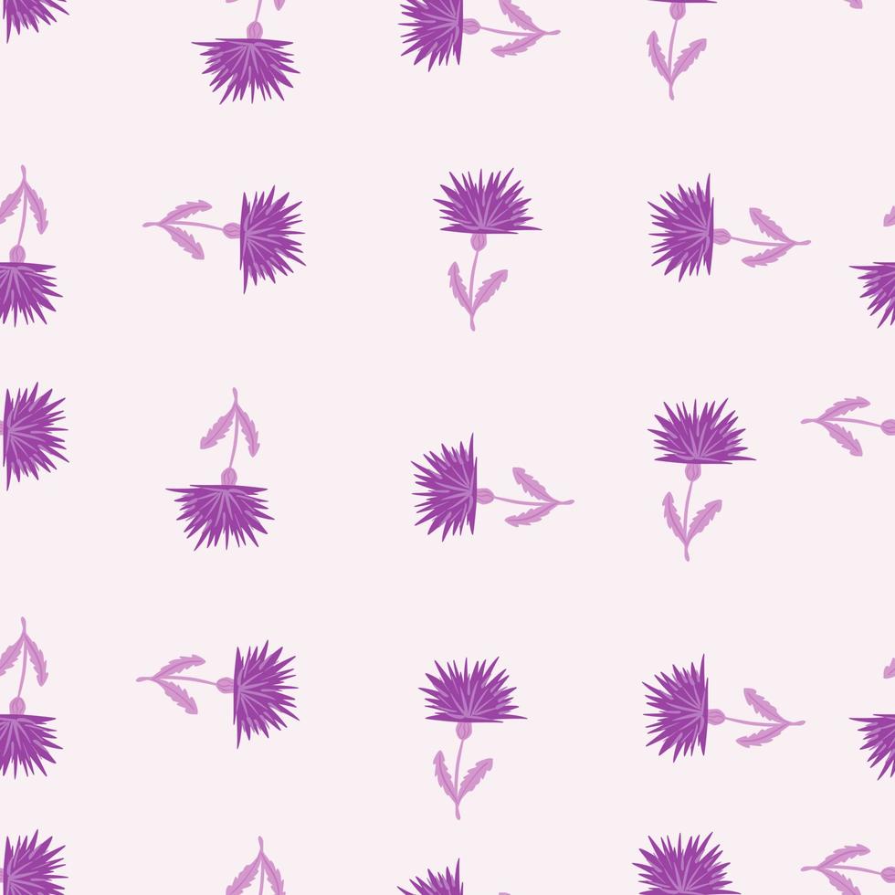 Dandelion cute seamless pattern. Hand drawn meadow background. vector