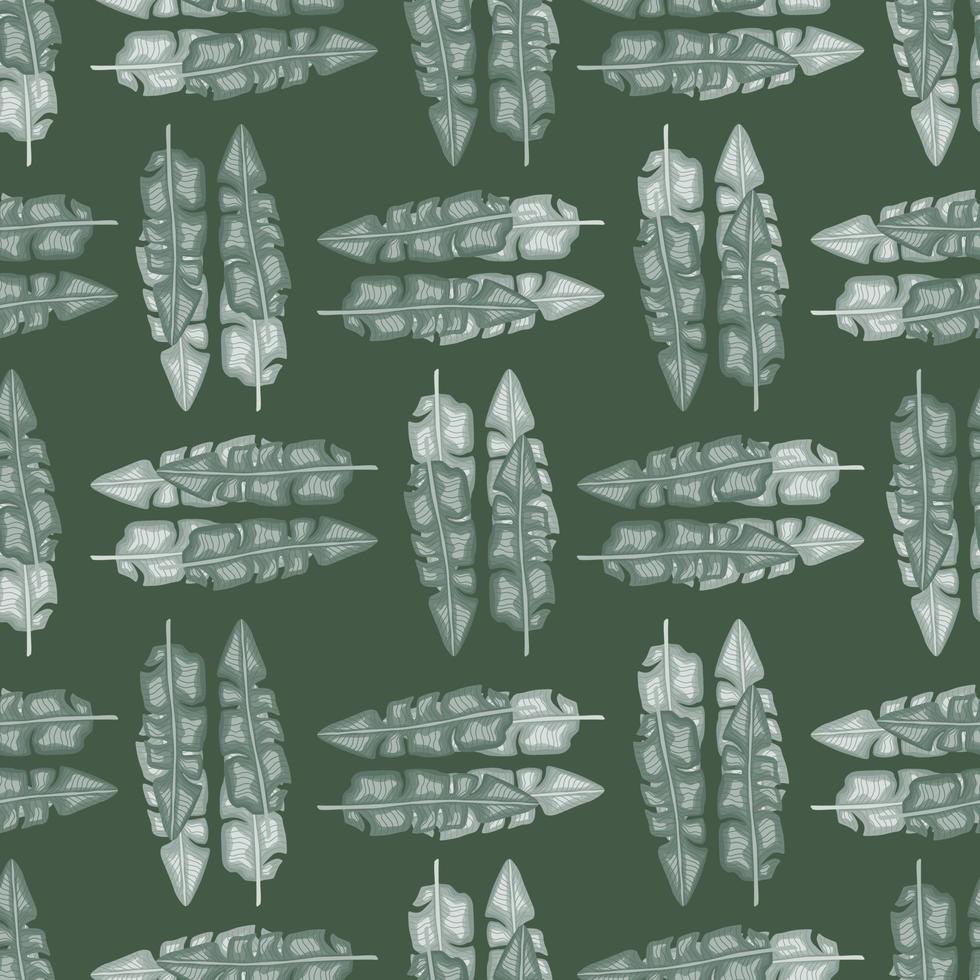 Modern Banana leaf seamless pattern with hand drawn tropical print. Summer art nature background. Vector illustration for seasonal textile.