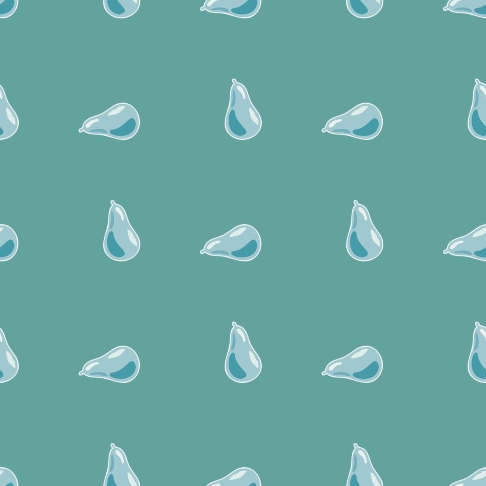 Abstract pear seamless pattern. Decorative background fruits. vector