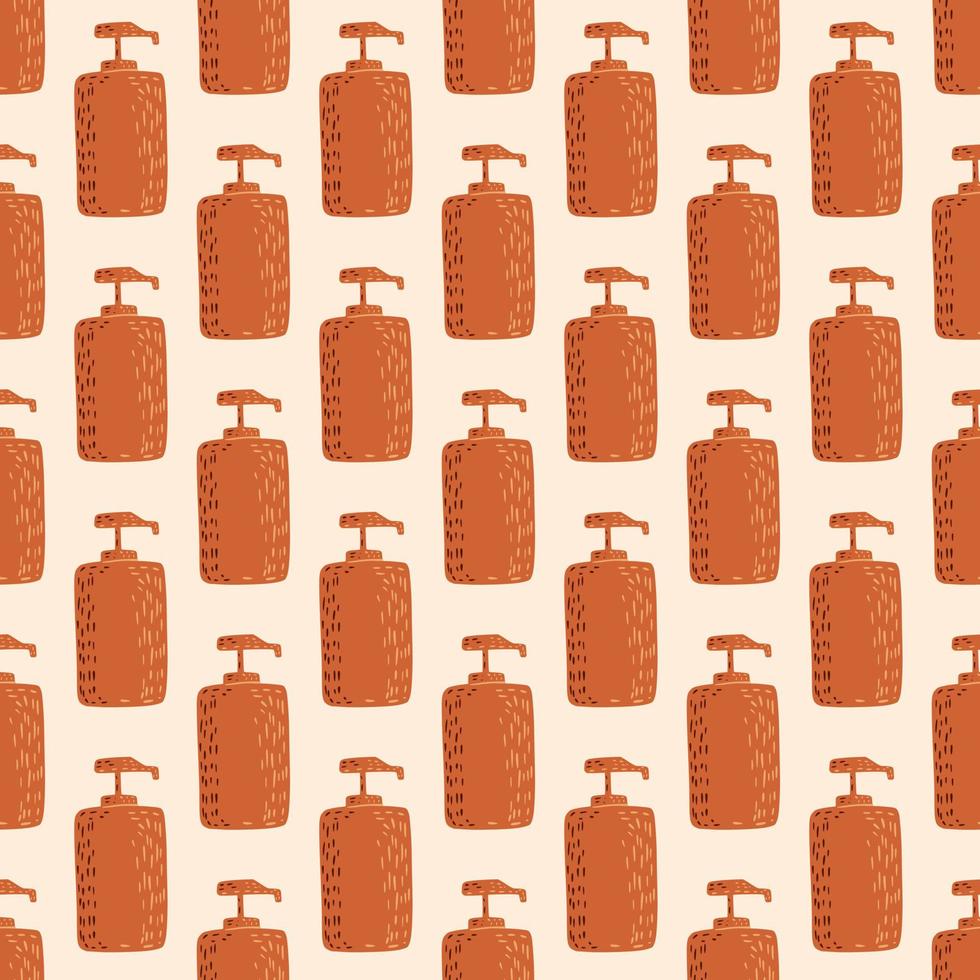 Cosmetic bottle seamless pattern. cosmetics toiletries background. vector