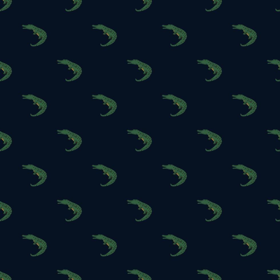 Cute crocodiles seamless pattern.Funny animals background. vector