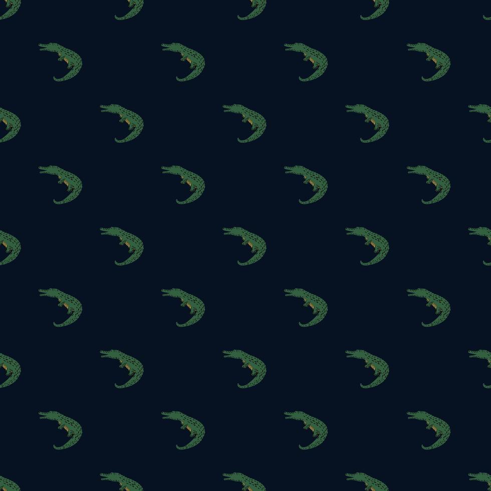 Cute crocodiles seamless pattern.Funny animals background. vector