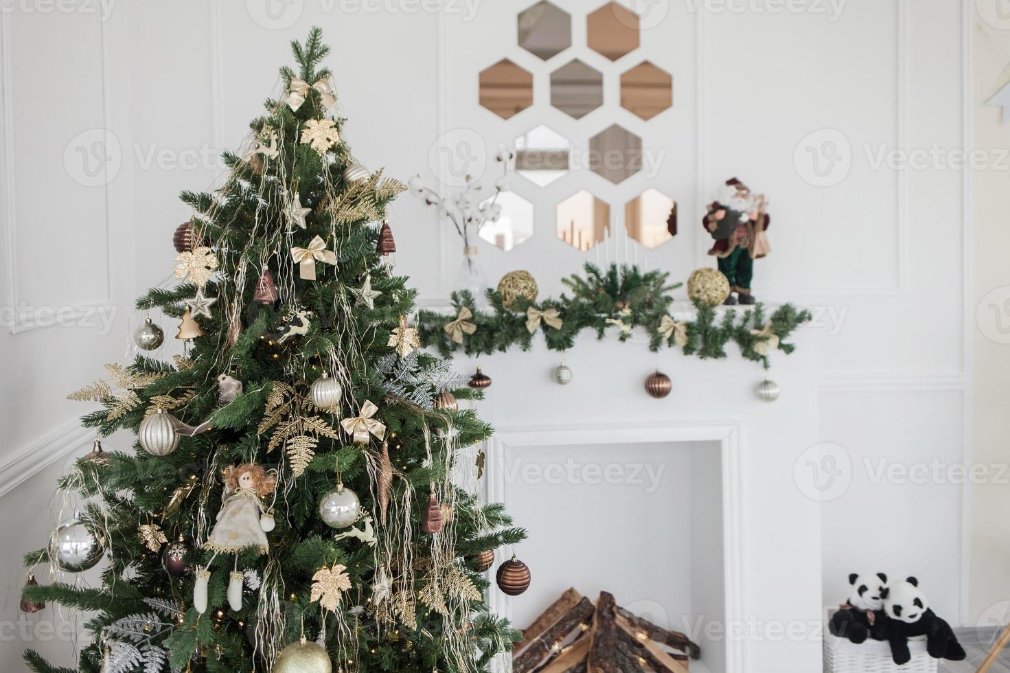 Decorated christmas room photo