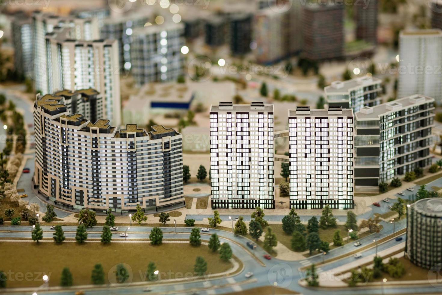 miniature toy buildings photo