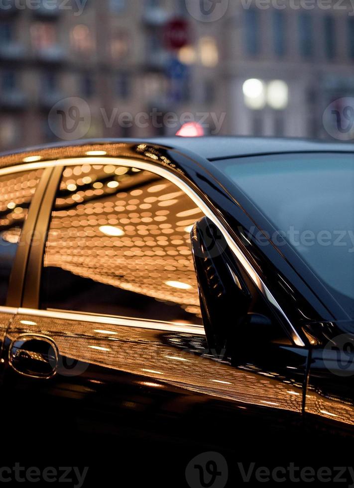 car on the night city photo