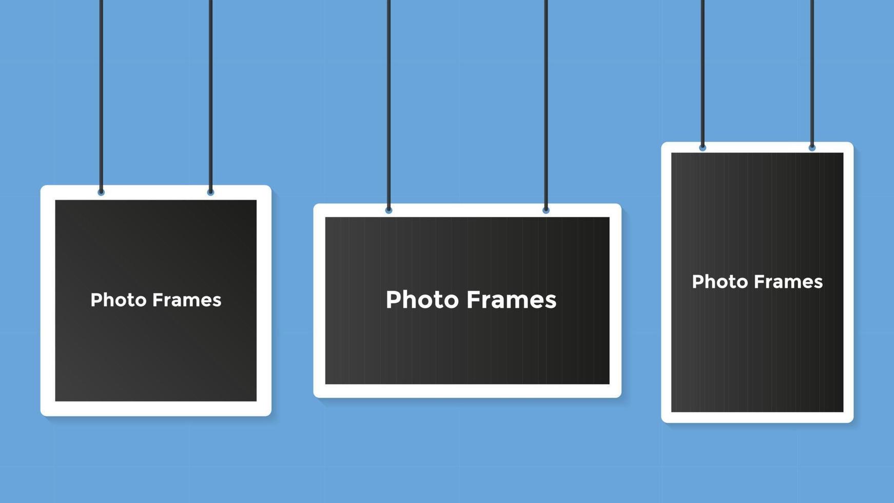 Vector of Hanging Photo Frames. Good for photo frame, template, layout, etc.