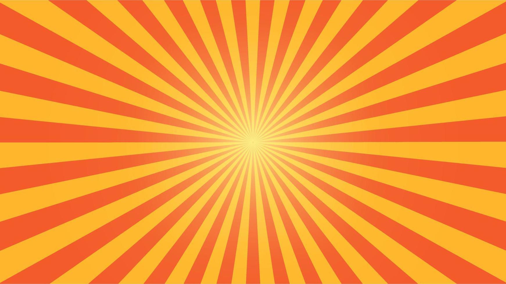 vector de sunburst con color naranja y amarillo. bueno para fondo adicional, elemento adicional, etc.