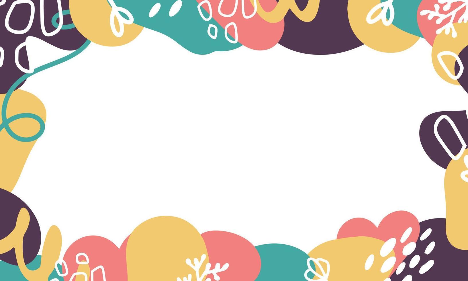 Vector minimalistic background with colored spots, dots and lines. Design of a banner, poster, card. Bright aesthetic elements for design.