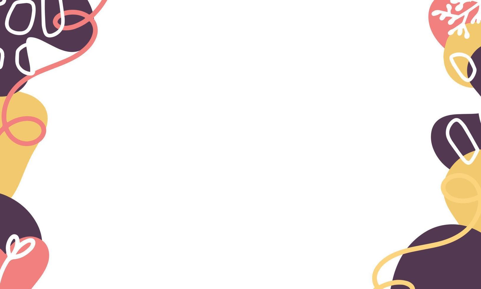 Vector minimalistic background with colored spots, dots and lines. Design of a banner, poster, card. Bright aesthetic elements for design.