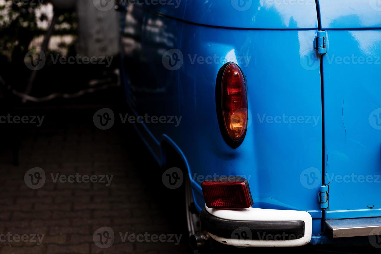 vintage classic blue van photo