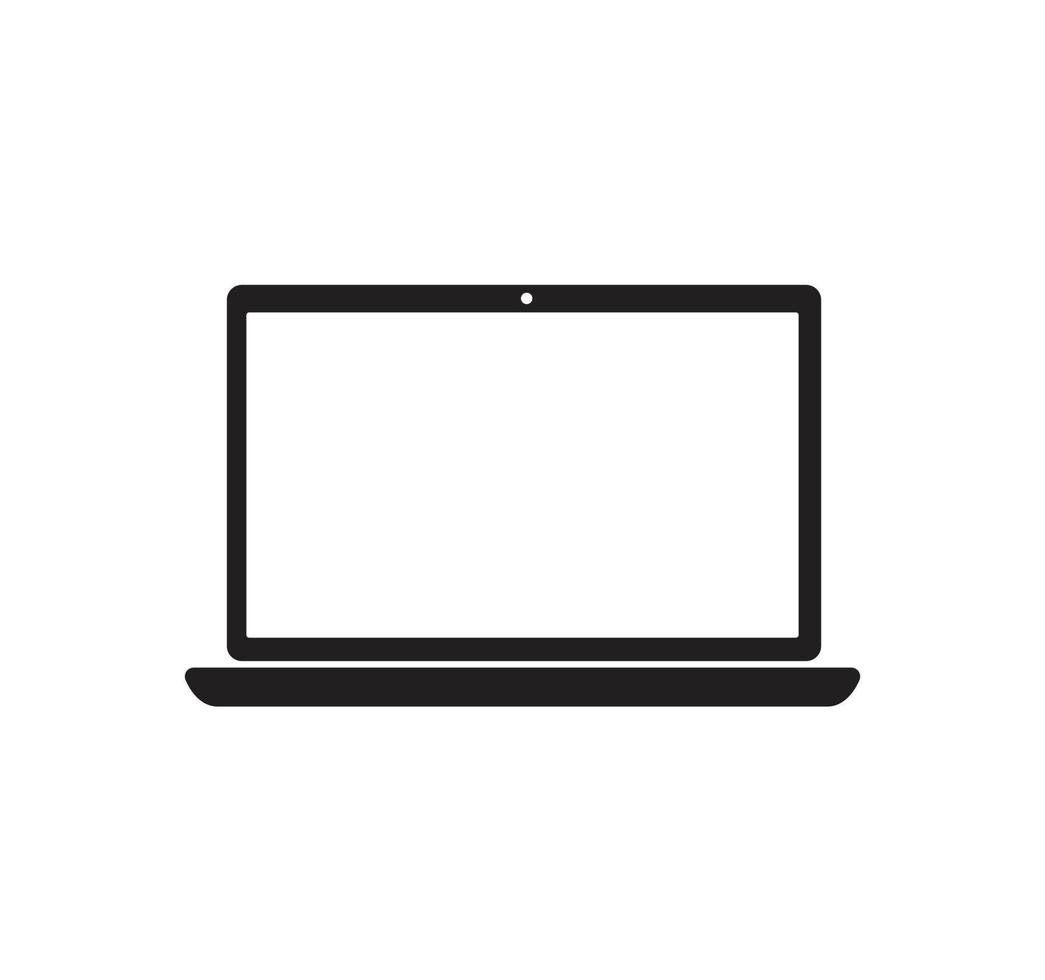 simple computer, laptop icon. vector illustration