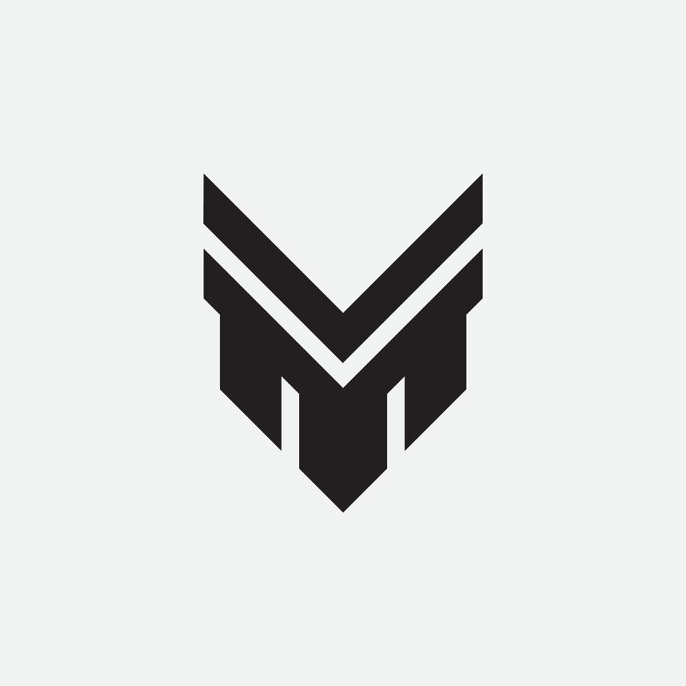 Initial letter VM or M monogram logo. vector