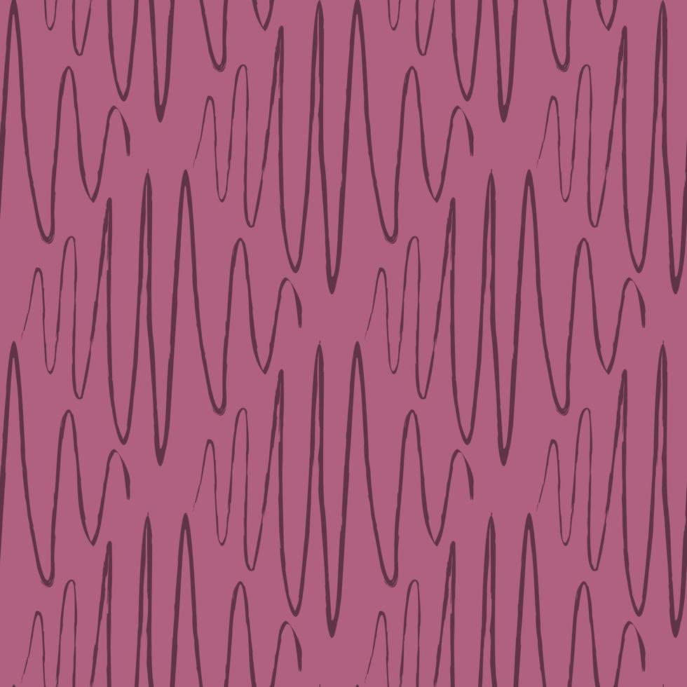 Soundwave seamless pattern. Curve waves background. vector