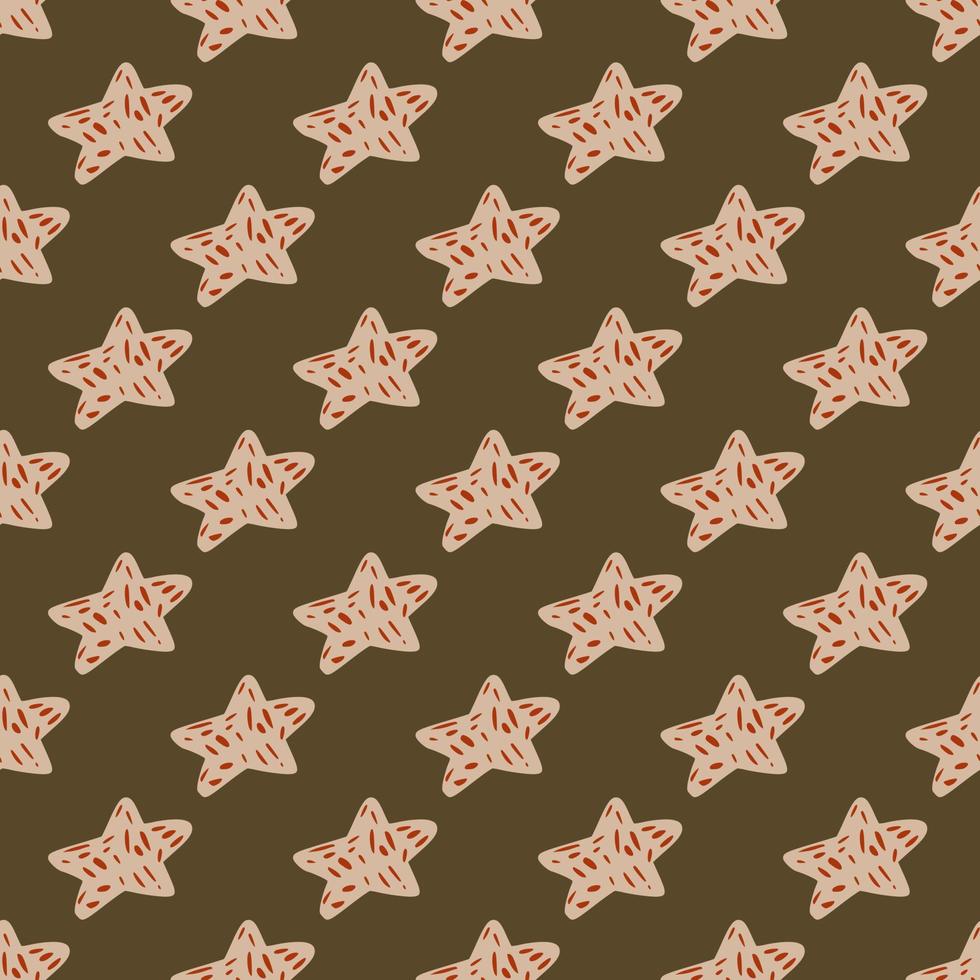 Stars seamless pattern. Hand drawn background celebration. vector