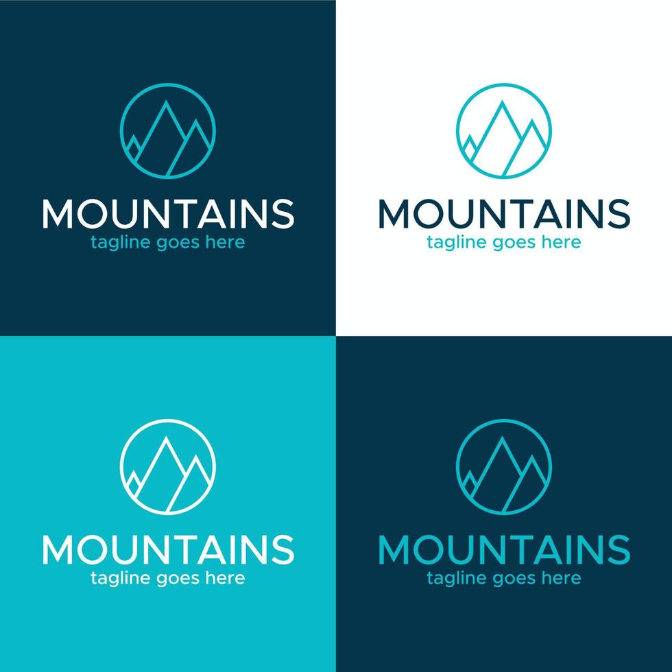 Minimalist Mountain Logo vector