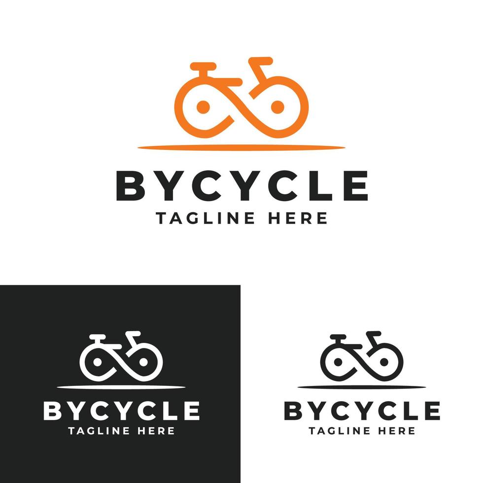 logotipo de bicicleta minimalista vector