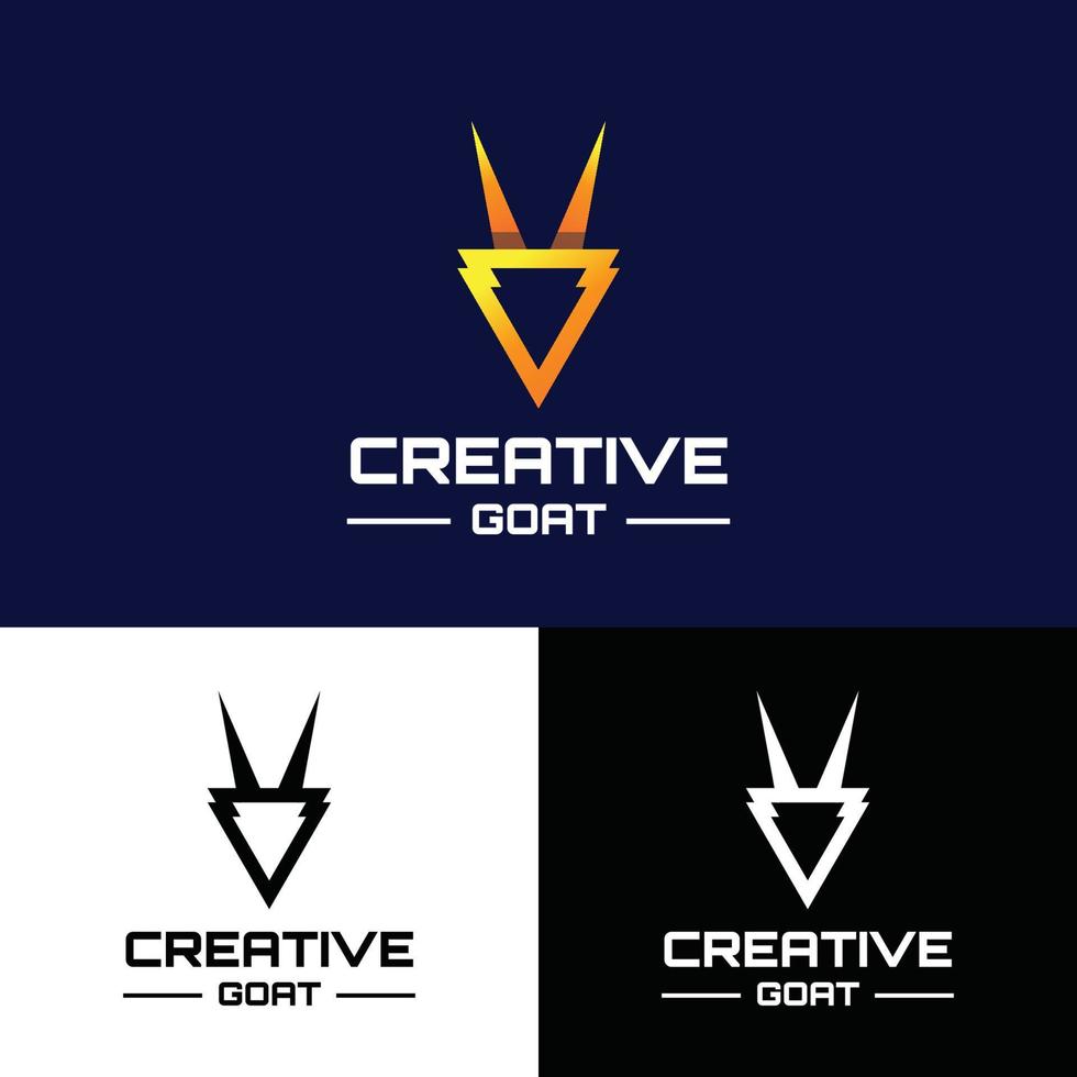 logotipo de cabra creativa vector