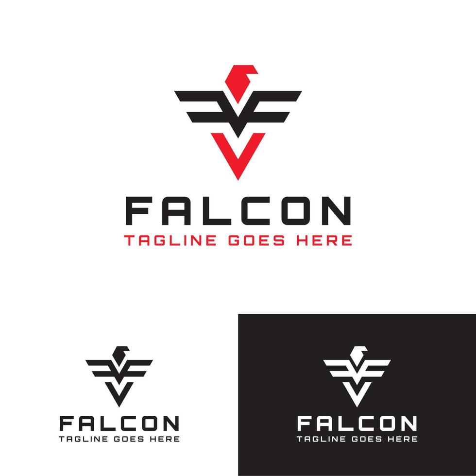 logotipo de halcón minimalista vector