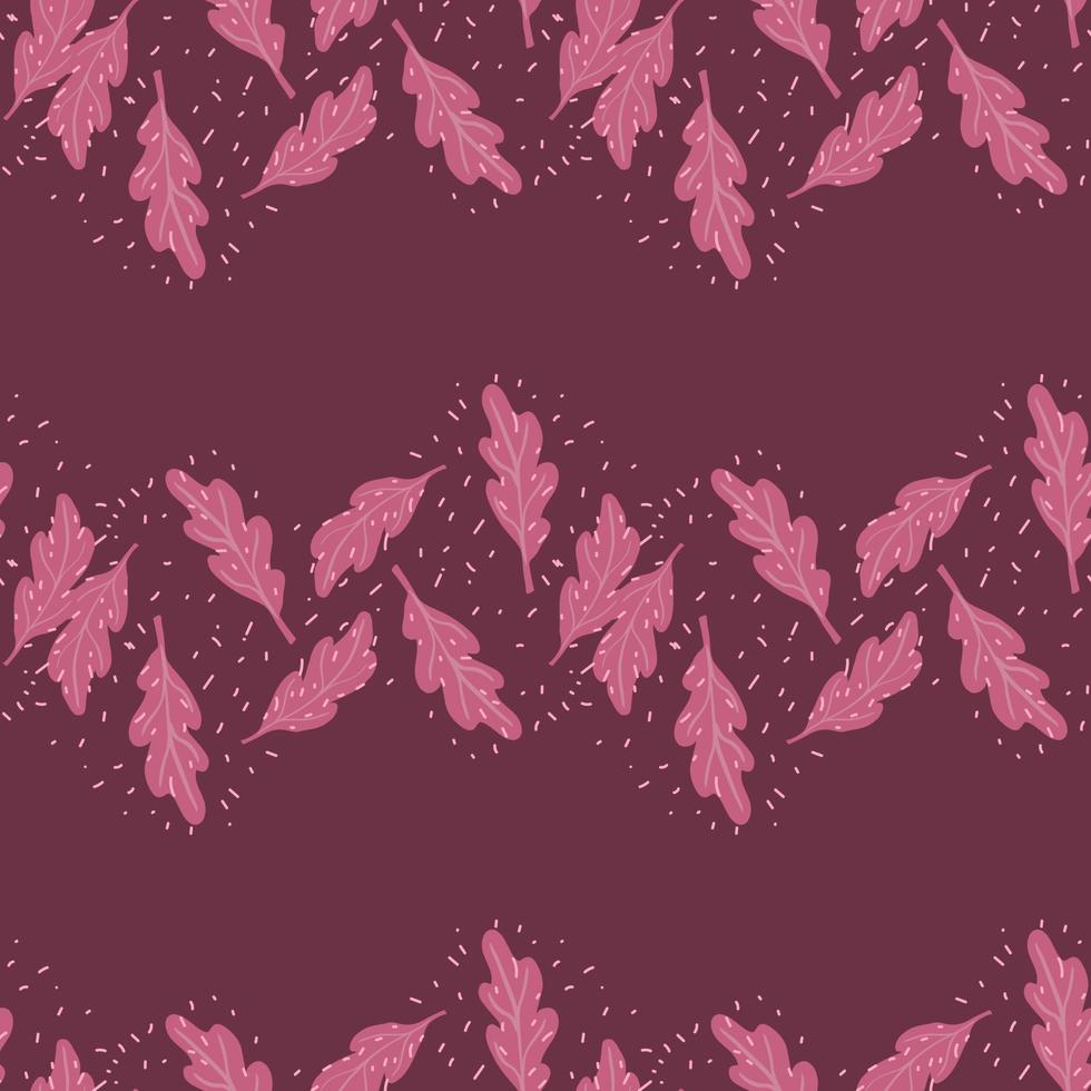Oak leaf seamless pattern. Plant background. vector