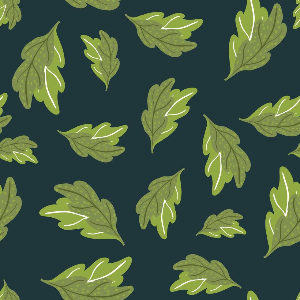 Leaves of oak seamless pattern. Hand drawn natural background . vector