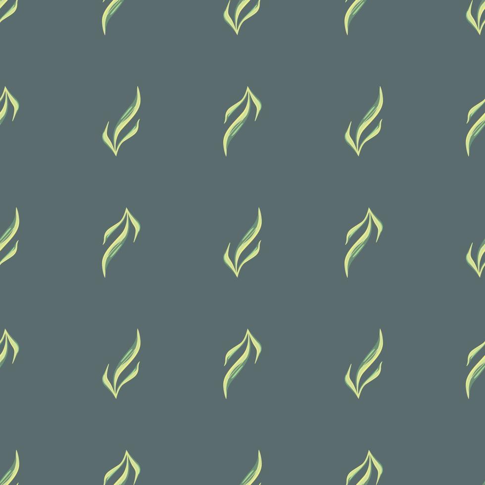 Seamless pattern seaweed on gray background. Marine flora templates for fabric. vector