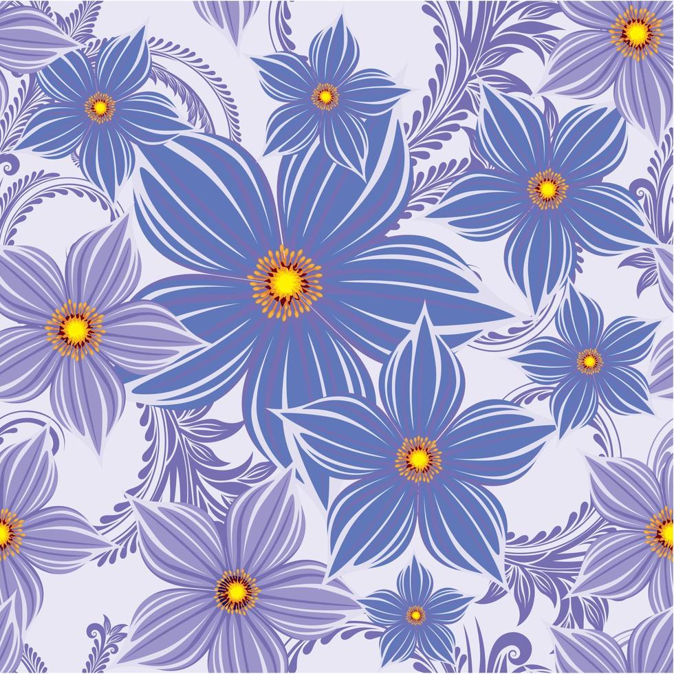 seamless floral background vector