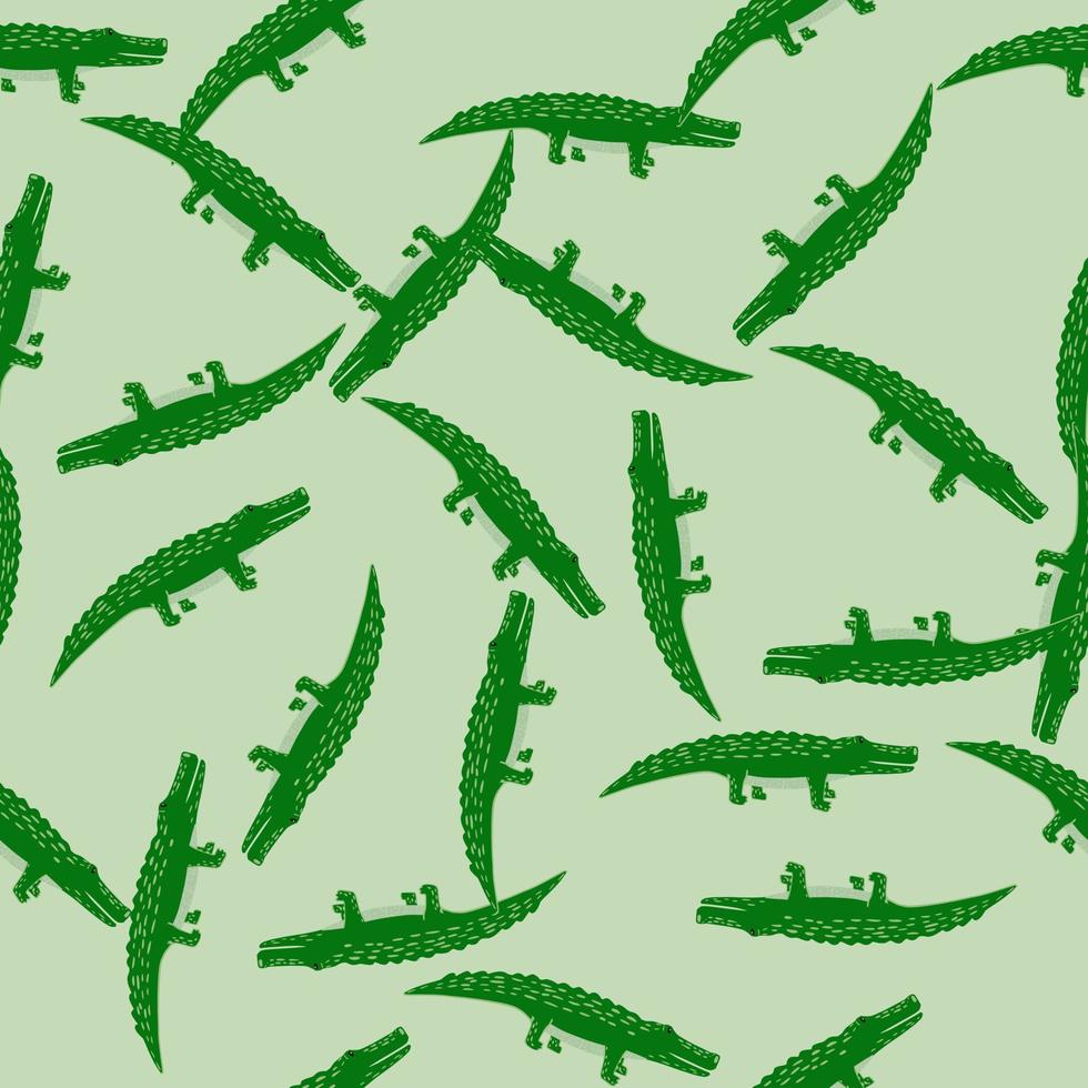 Cute crocodiles seamless pattern.Funny animals background. vector