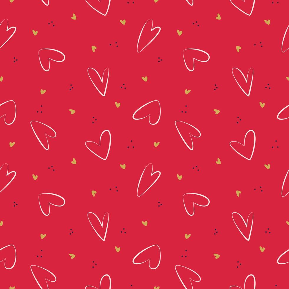 Abstract Hearts  Seamless Pattern. Repeating texture for background, wrapping paper, fabric, Wedding and Valentine day greeting and invitation cards design and decoration vector