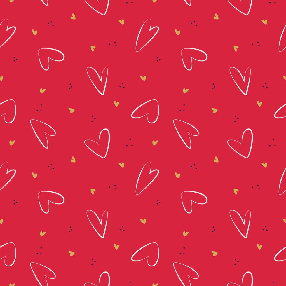 Abstract Hearts  Seamless Pattern. Repeating texture for background, wrapping paper, fabric, Wedding and Valentine day greeting and invitation cards design and decoration vector