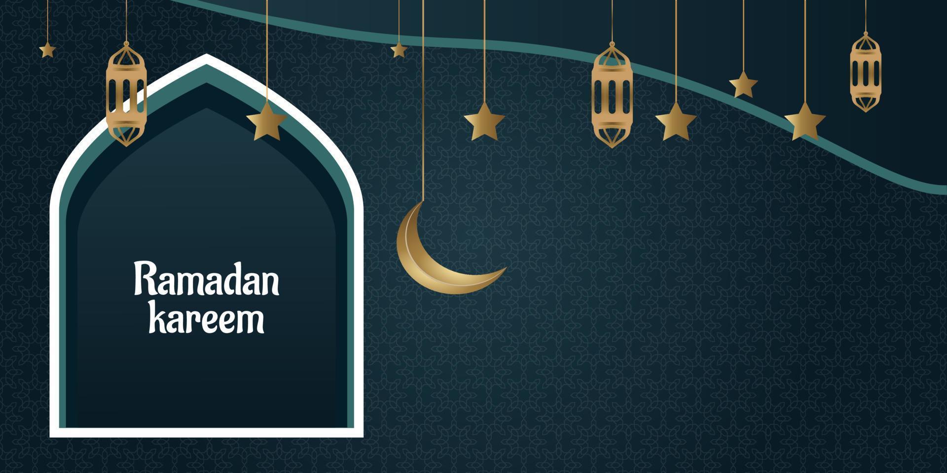 Background ramadan kareem celebrate. muslim month fasting vector