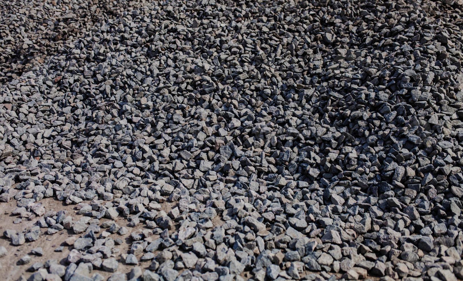 Granite gravel of macadam photo