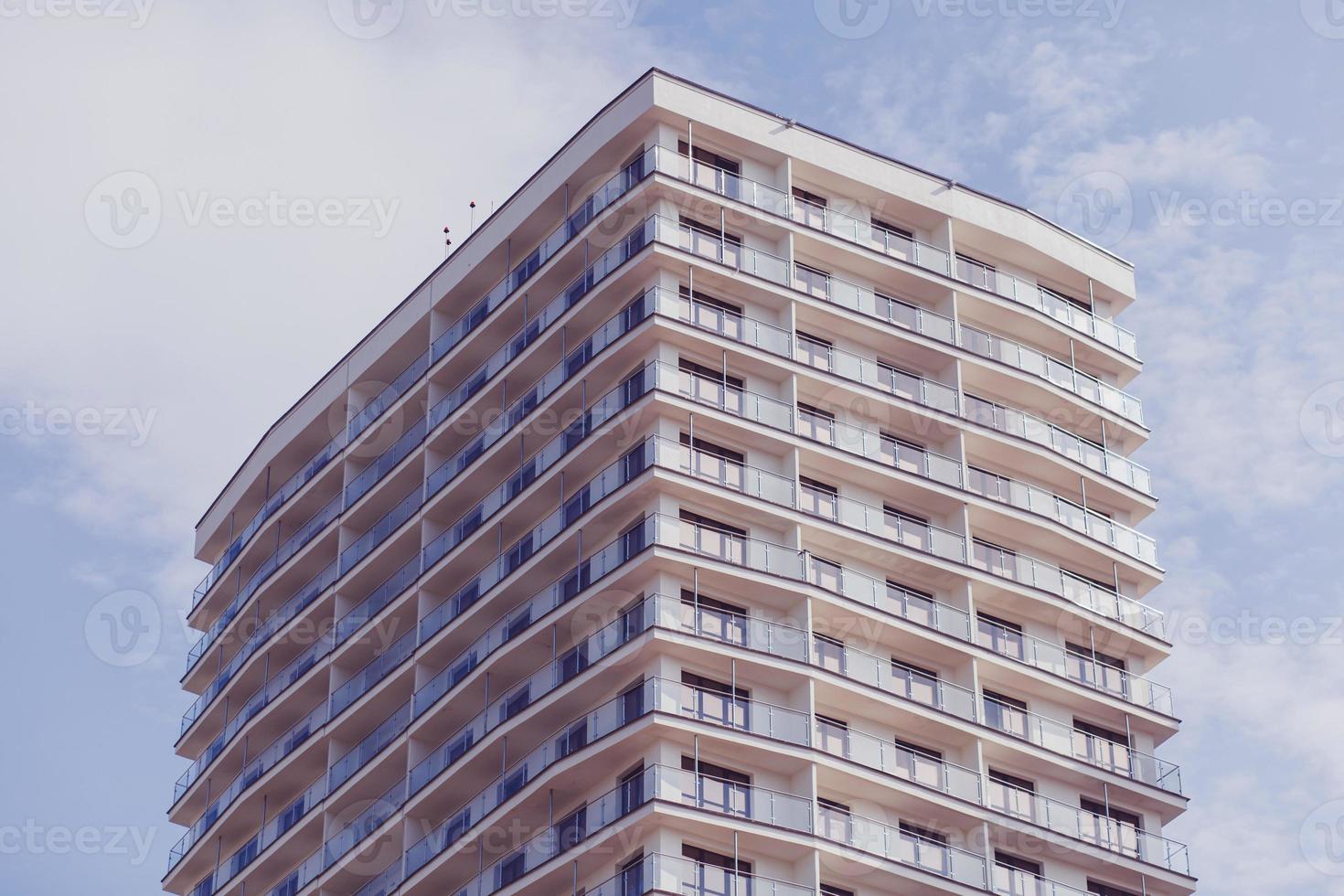 Facade of a modern apartment building photo