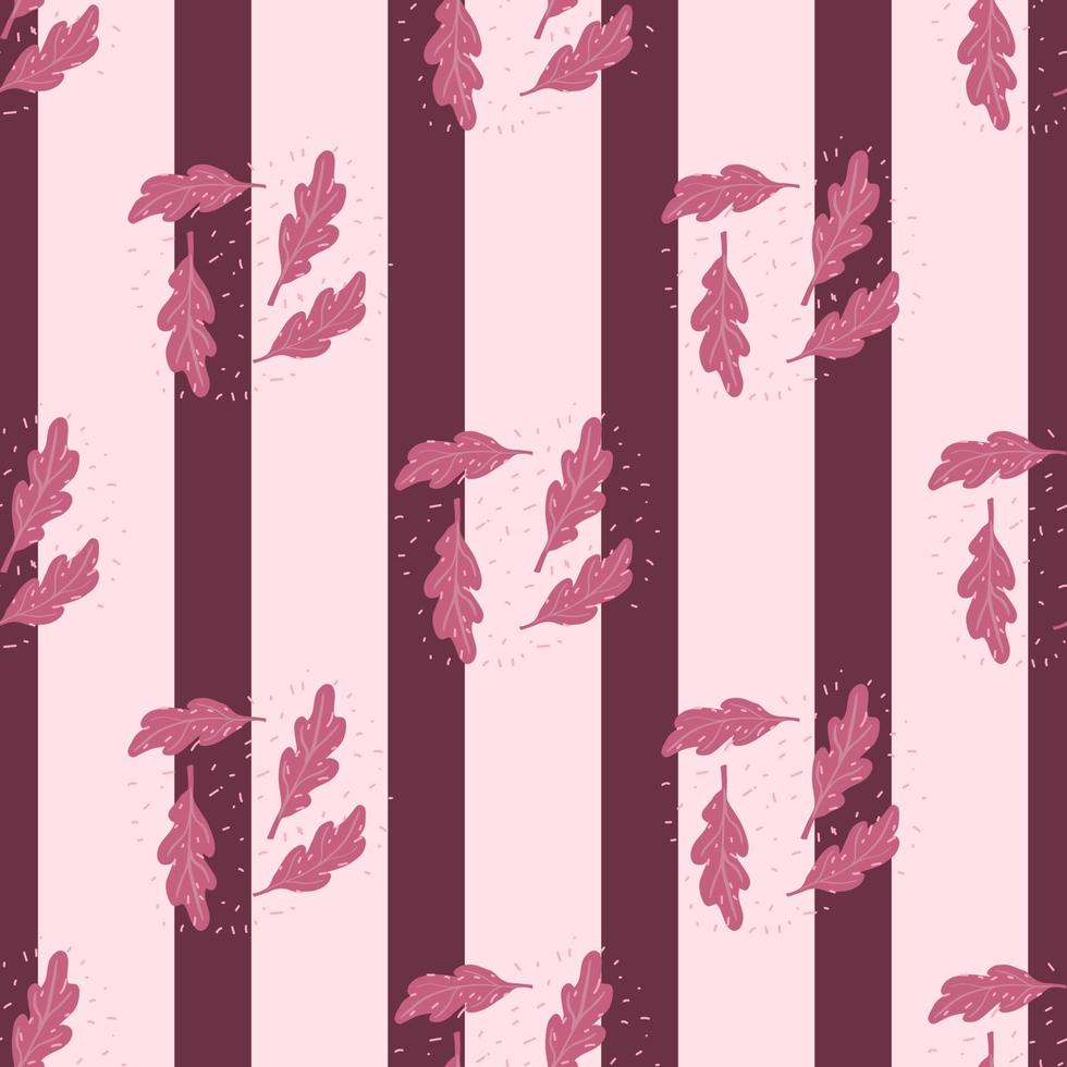 Oak leaf seamless pattern. Plant background. vector
