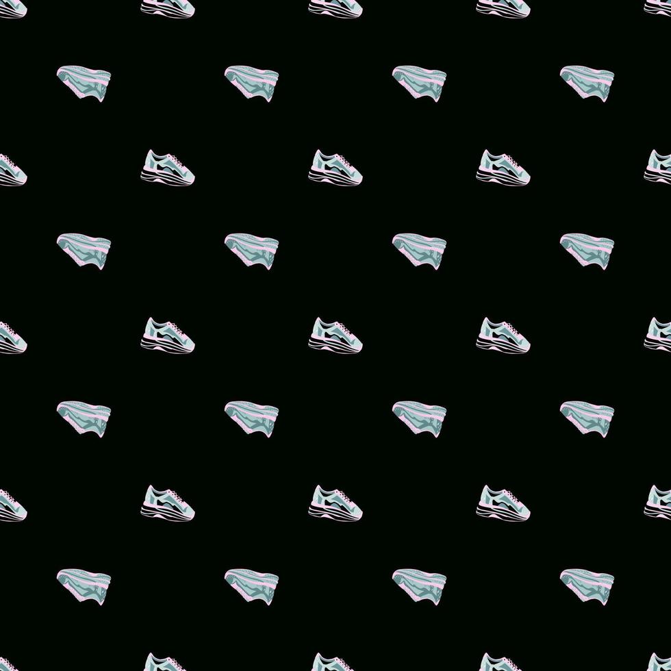 Sneakers seamless pattern. Background of clothing. vector