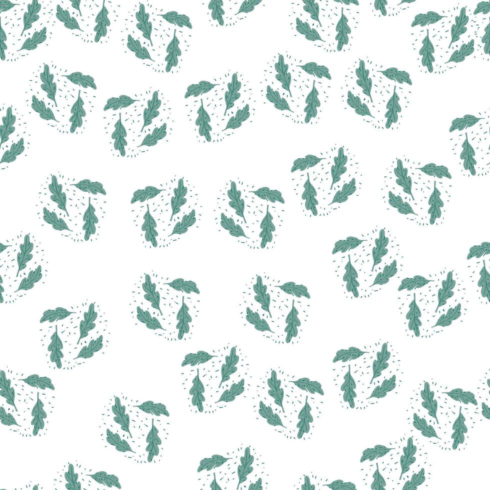 Oak leaf seamless pattern. Plant background. vector
