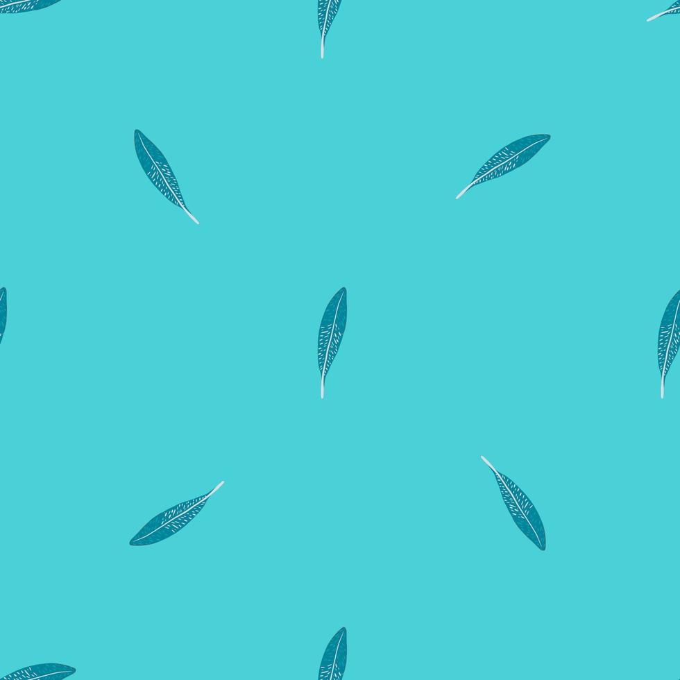 Feathers seamless pattern. Background feather of bird. vector