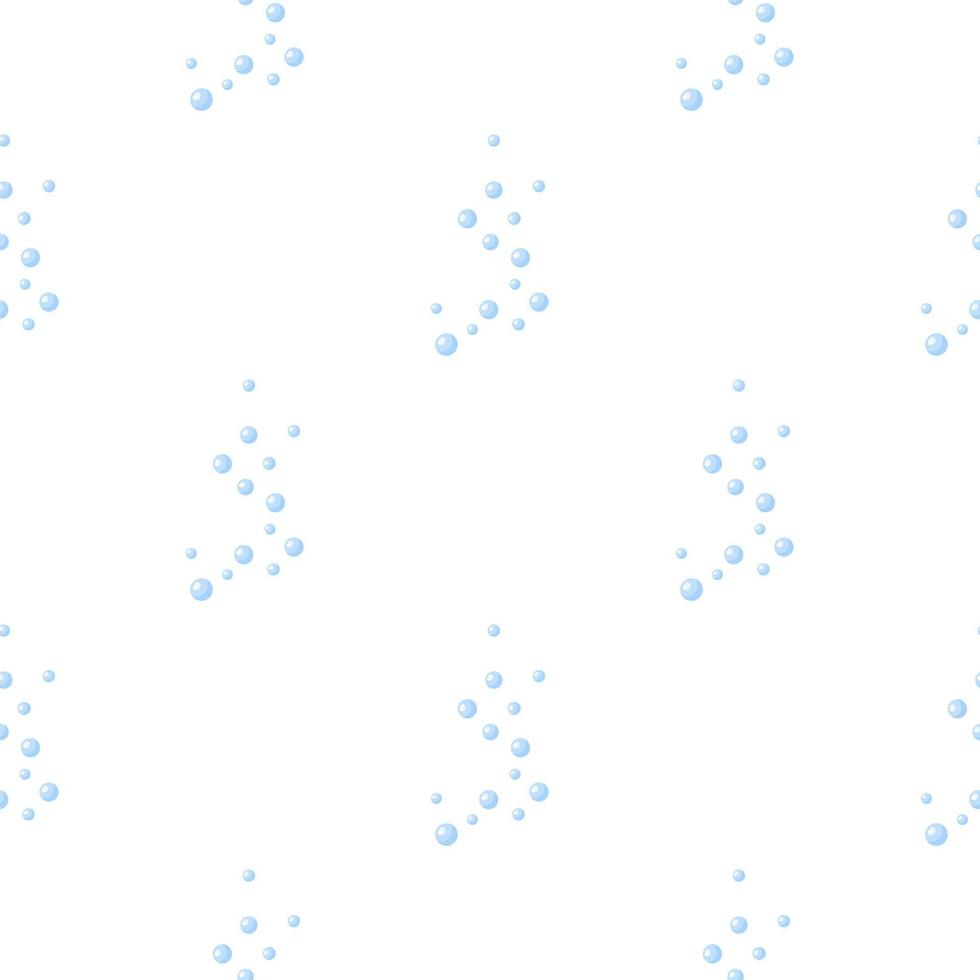 Seamless pattern bubbles isolated on white background. Flat texture of soap for any purpose. vector
